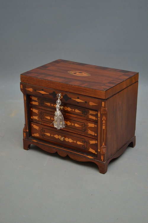 George III Collector's Cabinet  Jewellery Box Sn3382  