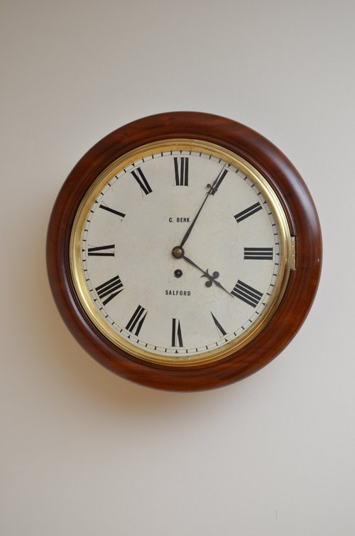 Victorian Fusee Wall Clock, C. Renk, Salford Sn3358