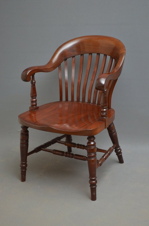 Late Victorian Mahogany Desk Chair Sn3407