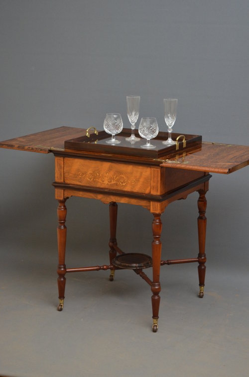 Edwardian Rosewood Drinks Table Sn3437 