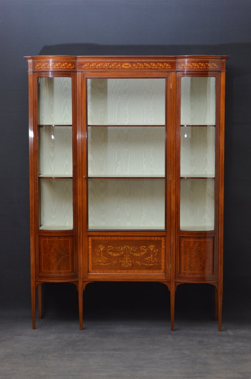 Exceptional Edwardian Display Cabinet Sn3429