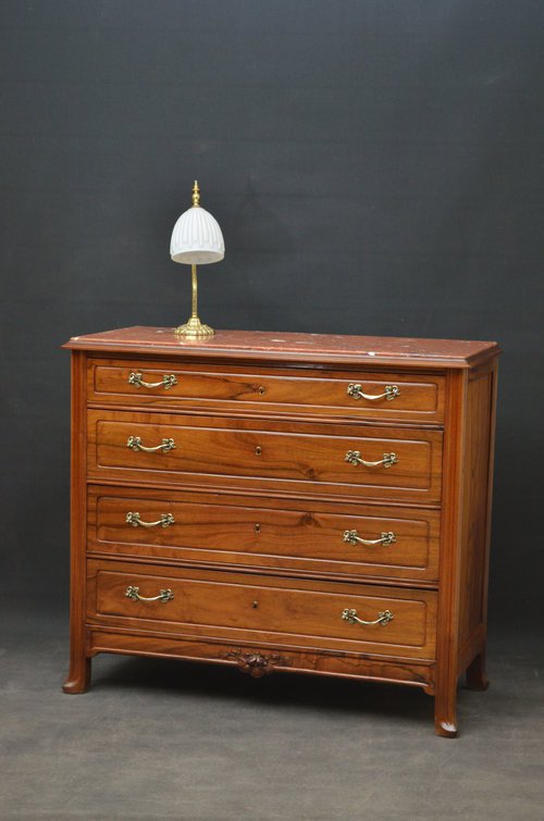 Excellent Art Nouveau Rosewood Chest of Drawers Sn3492  