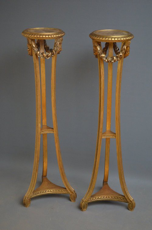 Exceptional Pair of Giltwood Torchers Sn3503