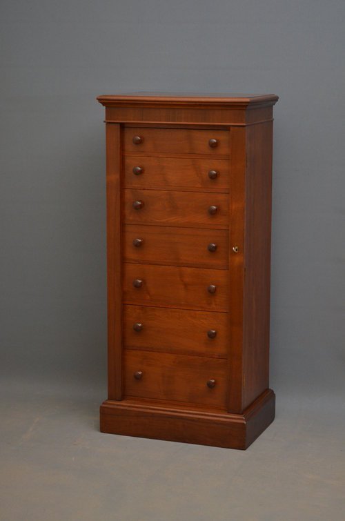Victorian Mahogany Wellington Chest of Drawers Sn3522 