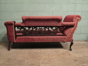 Antique Antique Victorian Mahogany Chaise Longue Sofa c1890