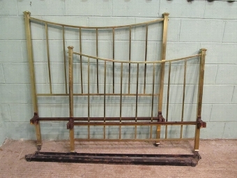 Antique Antique Victorian Brass Double Bed c1890 w7015/9.7