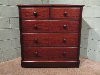 Antique ANTIQUE VICTORIAN MAHOGANY CHEST OF DRAWERS C1880 W7092/8.10