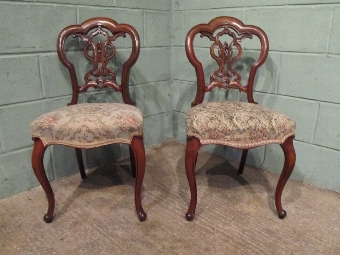 Antique ANTIQUE SET FOUR FRENCH MAHOGANY DINING CHAIRS C1880 W7137/22.10