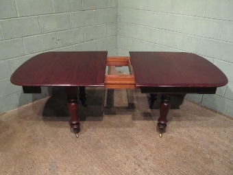 Antique ANTIQUE VICTORIAN MAHOGANY DROP LEAF EXTENDING DINING TABLE SEATS 8-10 W7221/18.12