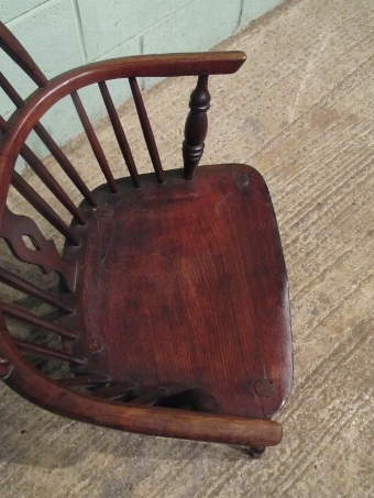 Antique Antique 19th Century Country Oak & Ash Low Back Windsor Chair w7233/18.12
