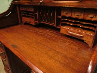 Antique Excellent Quality Antique Victorian Oak Roll Top Desk W7253/7.1