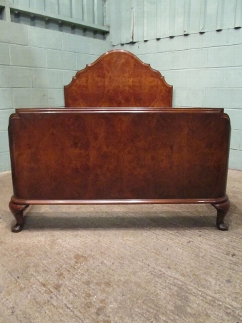 Antique Excellent Quality Antique Edwardian Burr Walnut Double Bed w7249/7.1