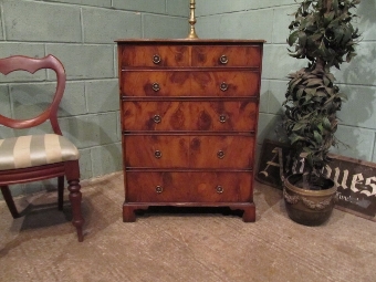 Antique ANTIQUE SMALL YEW WOOD CHEST OF DRAWERS C1920 W7236/7.1