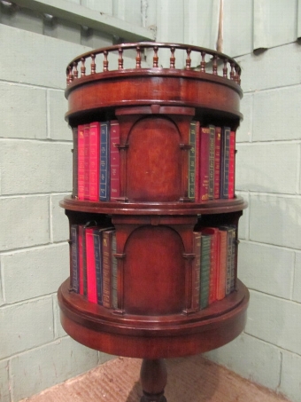 Antique Antique French Mahogany Revolving Bookcase wj16/8.7