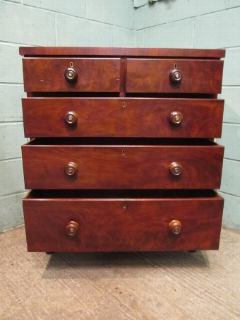 Antique Antique Victorian Mahogany Chest of Drawers c1880 w7515/29.7