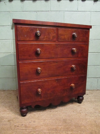 Antique Antique Victorian Mahogany Chest of Drawers c1880 w7515/29.7