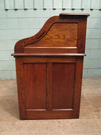 Antique Antique Victorian Oak Roll Top Pedastal Desk w7523/2.9