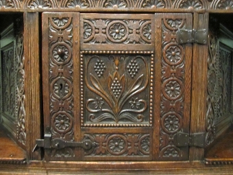 Antique Antique Late 18th Century Carved Joined Oak Livery Cupboard W7562/9.9