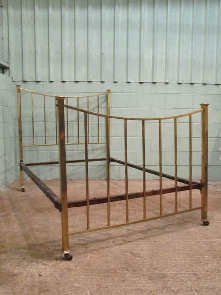 Antique Victorian Brass Double Bed c1890 w7015/9.7