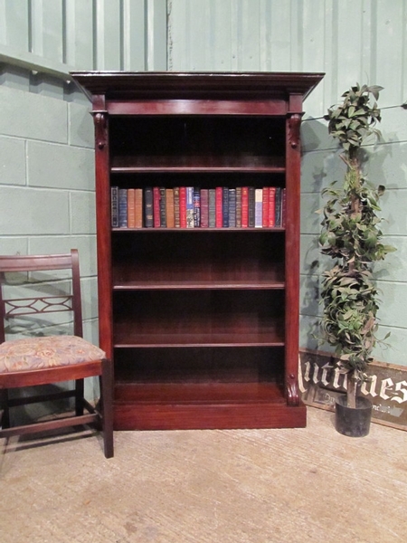 Antique Tall Victorian Mahogany Open Bookcase c1880 w6975/11.6