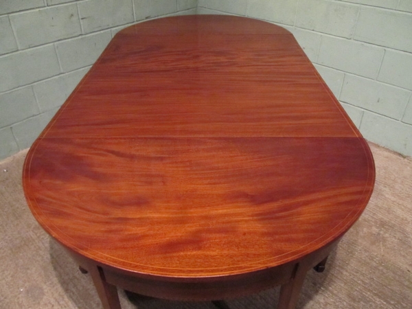 ANTIQUE REGENCY MAHOGANY D END EXTENDING DINING TABLE W6907/7.5