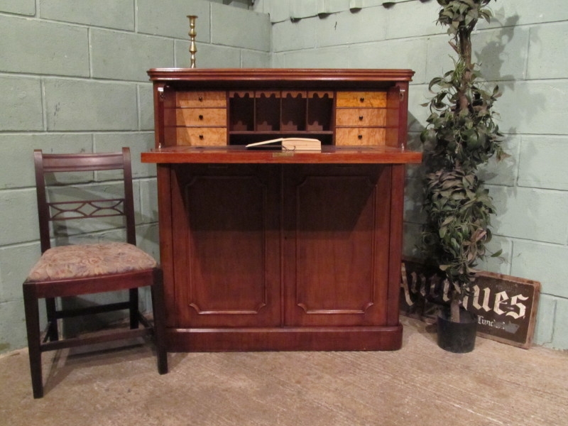 Antique Victorian Mahogany Secretaire Bureau w6206/4.1