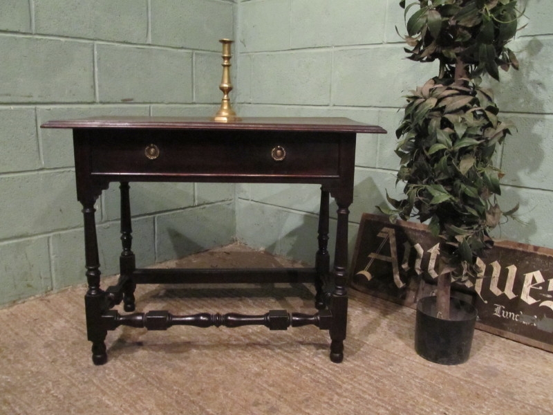 Antique Early Victorian Country Oak Side Table w7062/27.8