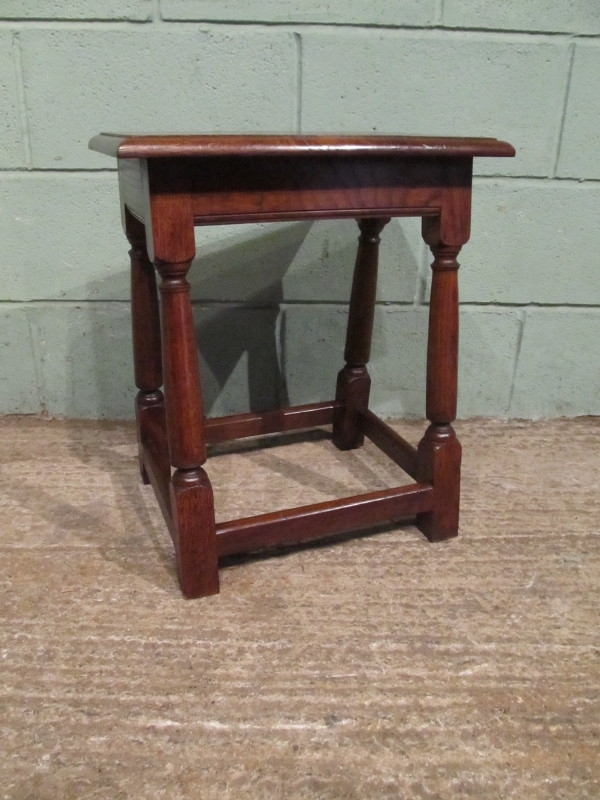 ANTIQUE VICTORIAN COUNTRY OAK STOOL W7067/3.9