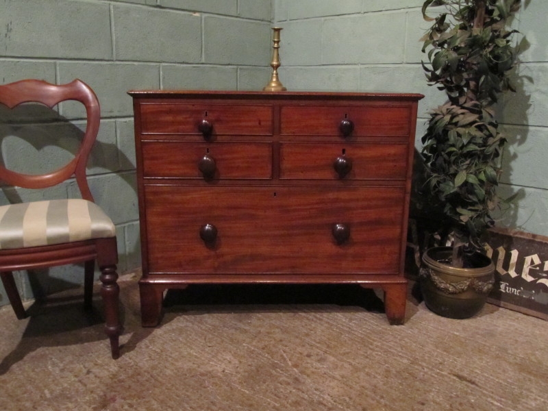 Antique Georgian Mahogany Small Chest of Drawers w7079/24.9