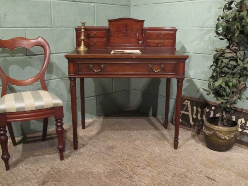 Antique Edwardian Mahogany Bonheur de Jour Desk w7077/24.9