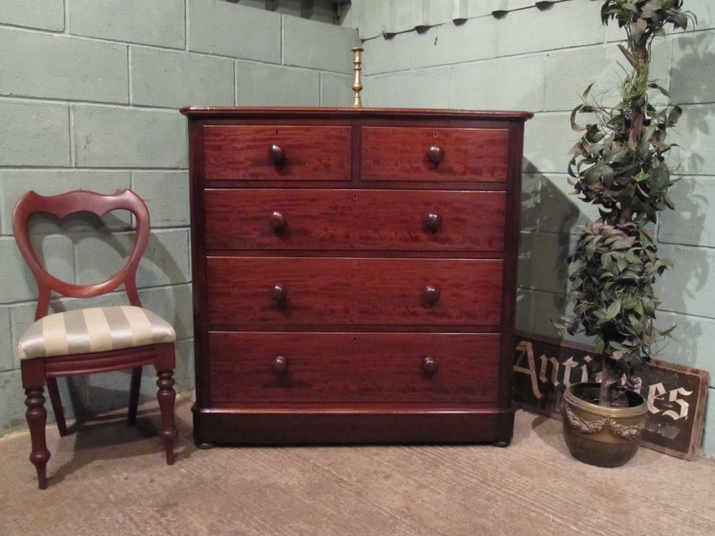 Antique ANTIQUE VICTORIAN MAHOGANY CHEST OF DRAWERS C1880 W7092/8.10
