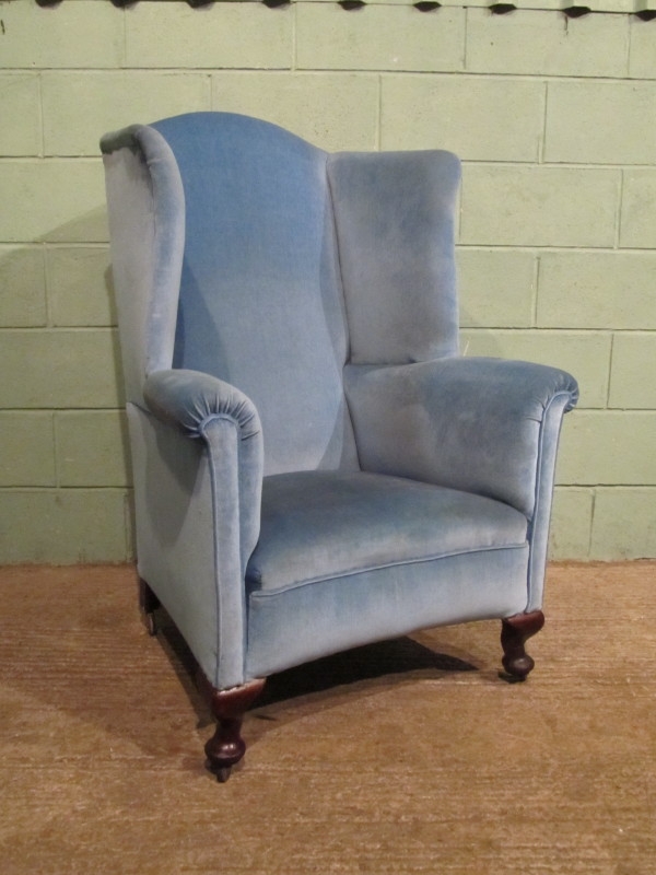 GORGEOUS ANTIQUE VICTORIAN LARGE WING ARMCHAIR W7142/30.10