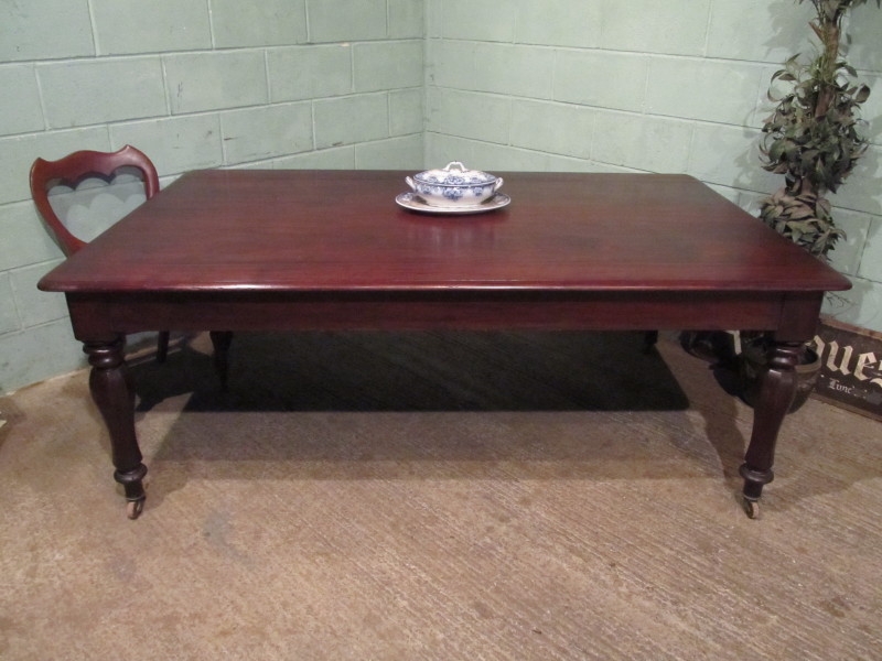 Antique Large Early Victorian Mahogany Dining Table Seats 12  w7204/3.12