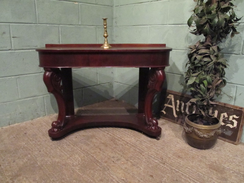 Antique Victorian Mahogany Duchesse Console Table c1860 w7219/10/12