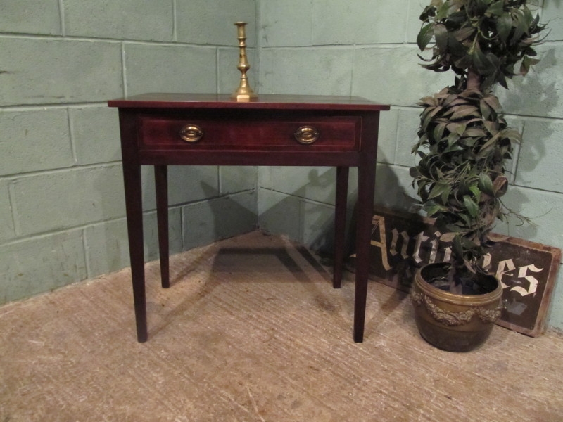 ANTIQUE REGENCY MAHOGANY BOW FRONT SIDE TABLE W7244/7.1