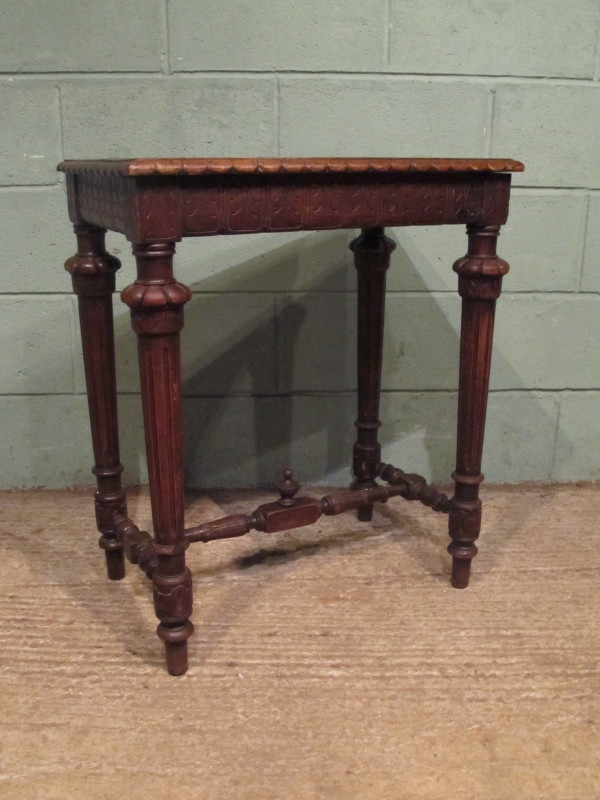 ANTIQUE EARLY VICTORIAN COUNTRY OAK SIDE TABLE W7374/18.3