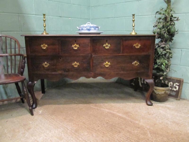 ANTIQUE EARLY 19TH CENTURY COUNTRY OAK SIDEBOARD W7282/18.2
