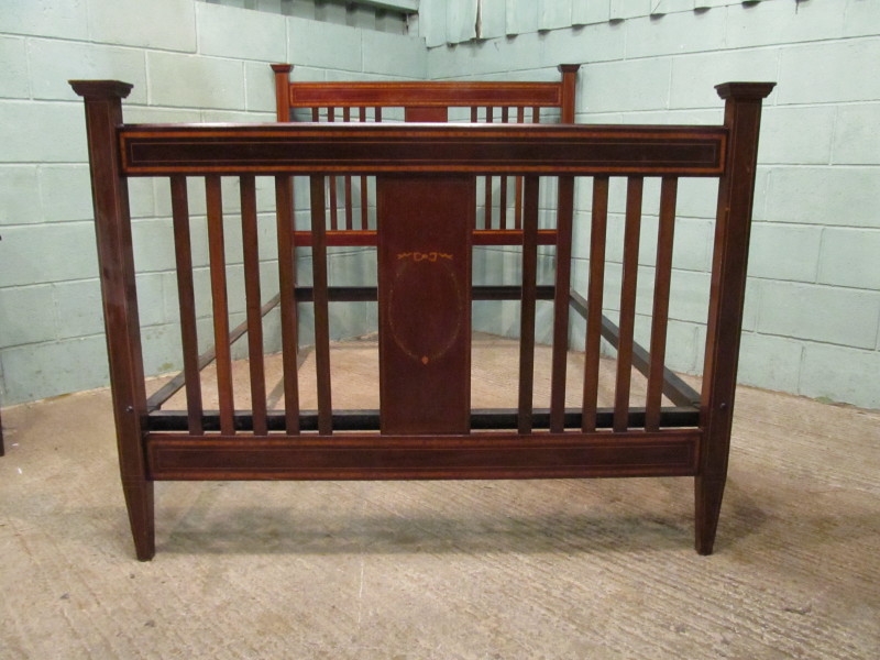 Antique Edwardian Mahogany Double Bed c1900 w7494/17.6