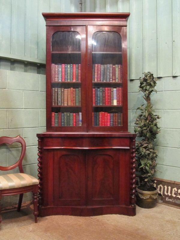 Antique Victorian Mahogany Library Bookcase c1880 w7388/8.7