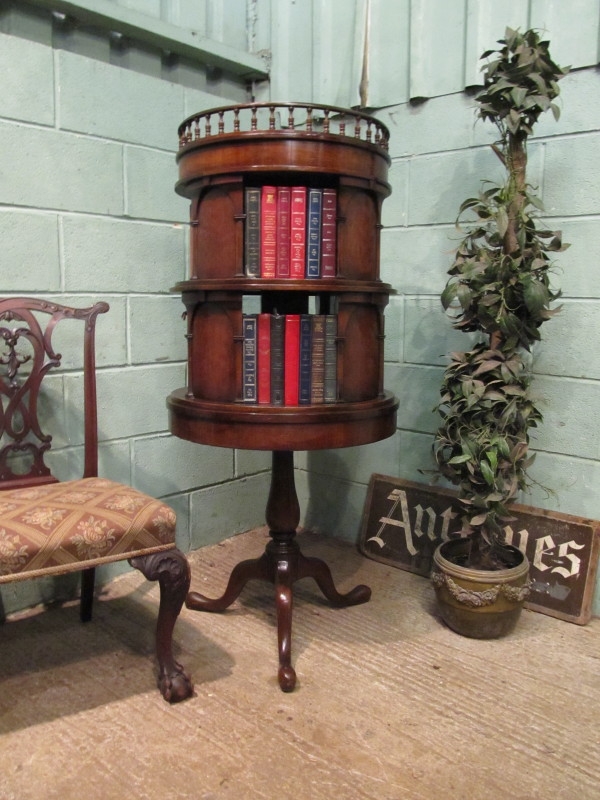 Antique Antique French Mahogany Revolving Bookcase wj16/8.7
