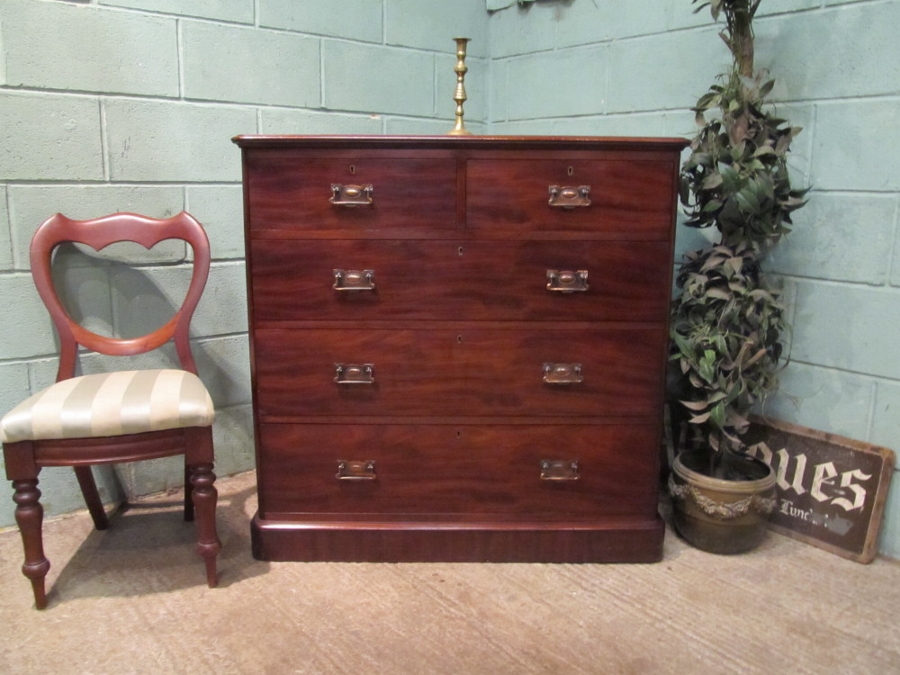Antique Late 19th Century Mahogany Chest of Drawers w7537/2.9