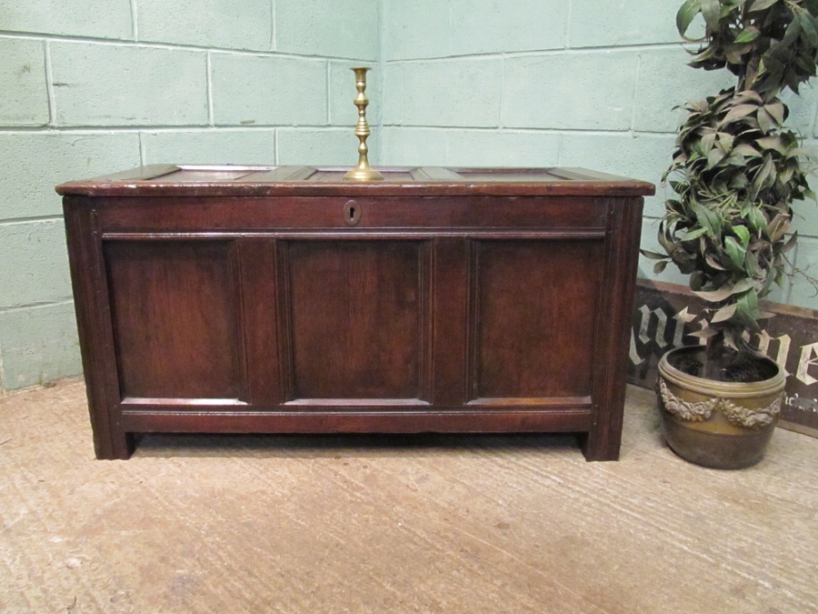 Antique Antique Early 18th Century Country Oak Coffer w7561/9.9