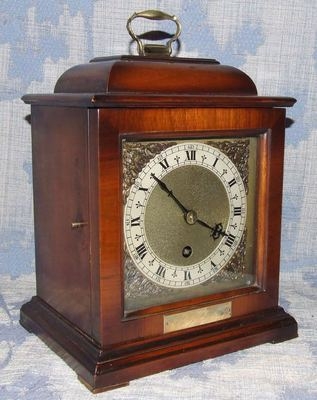 Antique Wonderful Walnut Bracket /  Mantel Clock Timepiece by SMITHS :Working Order (74)