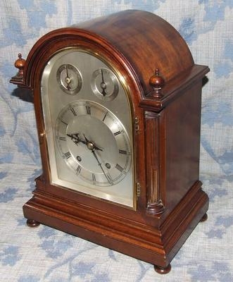 Antique W & H Antique Ting Tang Striking Mahogany Bracket Clock CHIME / SILENT Facility
