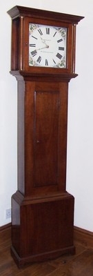 Petite Antique Grandfather Longcase Mahogany Clock GRANT WARBLETON