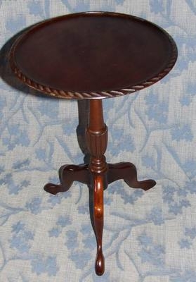 Antique SOLID Mahogany Wine Table Lamp Stand (37)