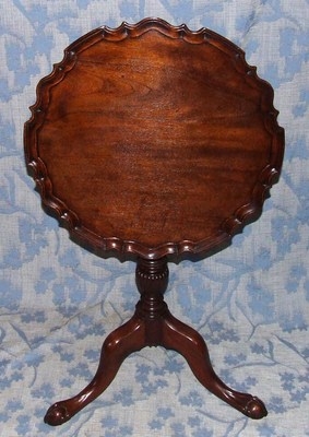Antique Antique Mahogany Snap / Tilt Top Tripod Table / Wine Table with Ball & Claw Feet