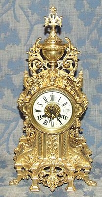 Antique Superb Grand Antique French Ormolu Bronze Mantle Bracket Clock (89)