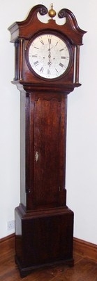 Antique GEORGIAN Oak 8 Day Longcase Grandfather Clock : Smith of SHEFFIELD