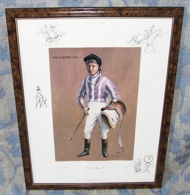 After Neil Cawthorne Signed Lester Piggott THE LONGFELLOW Limited Edition Print